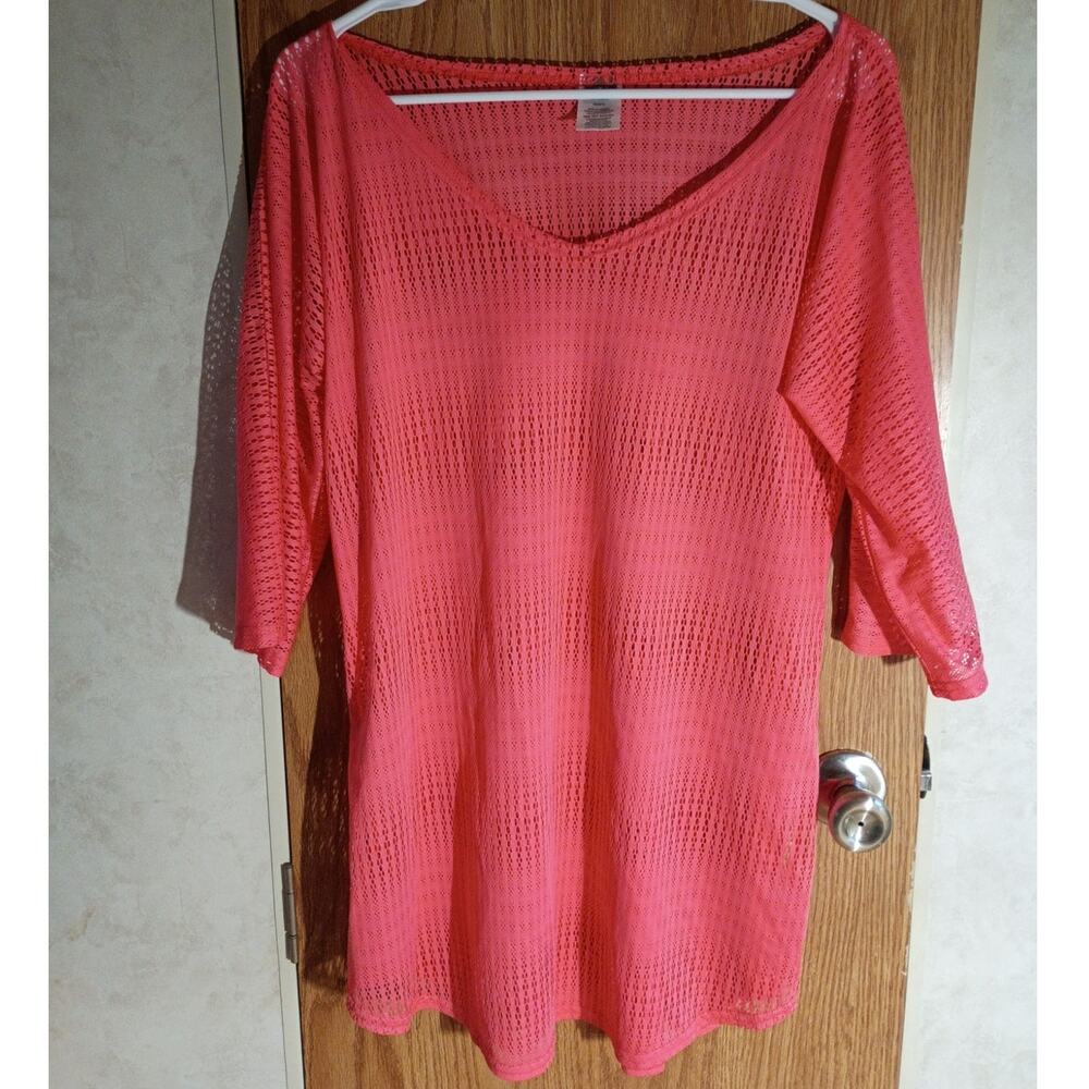 O'Neill Coral Mesh Beach Cover Up XS Semi Sheer Swim Resort Surf Tunic Top